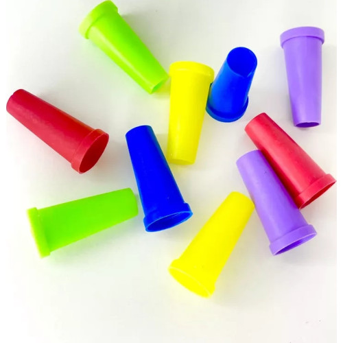 Одноразовые мундштуки конус с бортом 30 мм (Цветные)