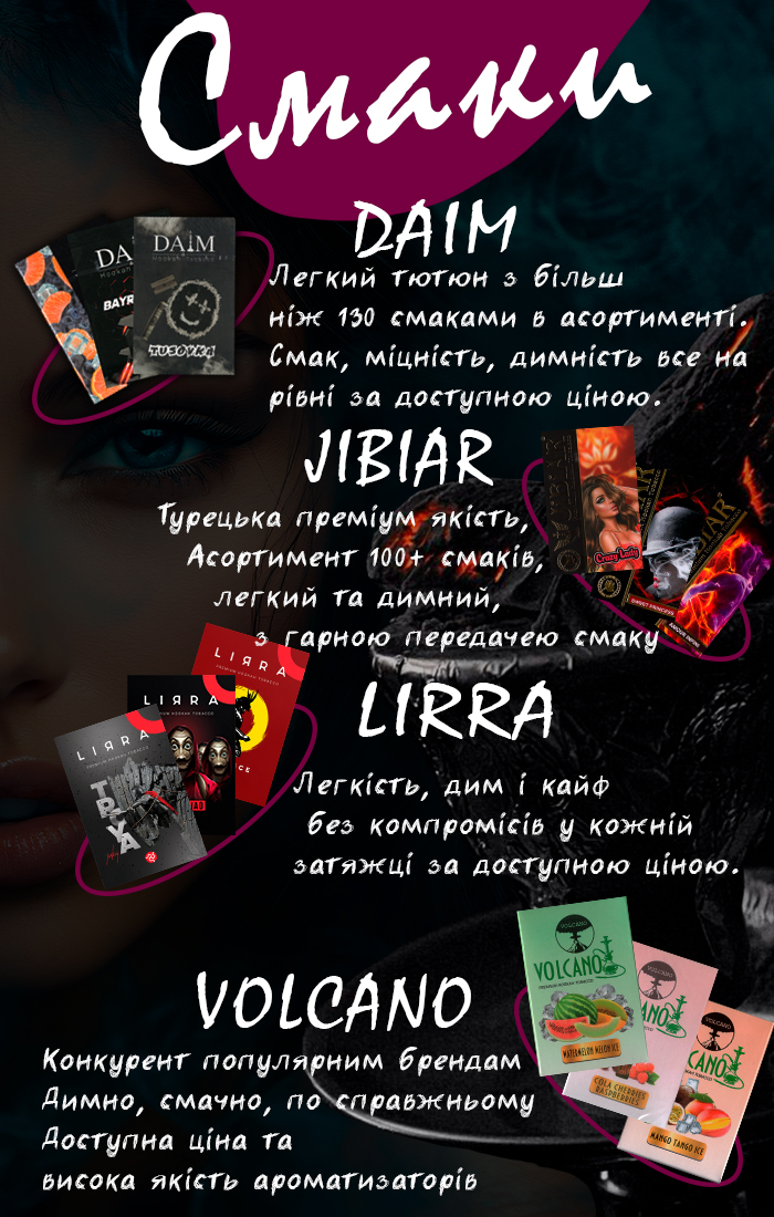 Легкі тютюни для кальяну