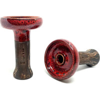 Чаша глиняная LEX Glaze Phunnel Lava (Черный Красный)