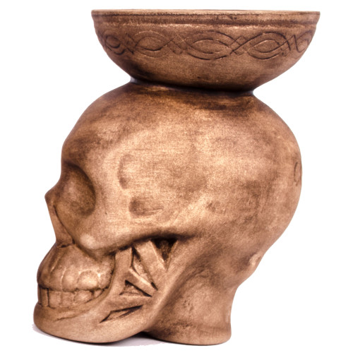 Чаша глиняная LEX Loft Череп (Коричневый)