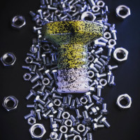 Чаша глиняная Stealler Bolt Purple Yellow Candy (Желтый)