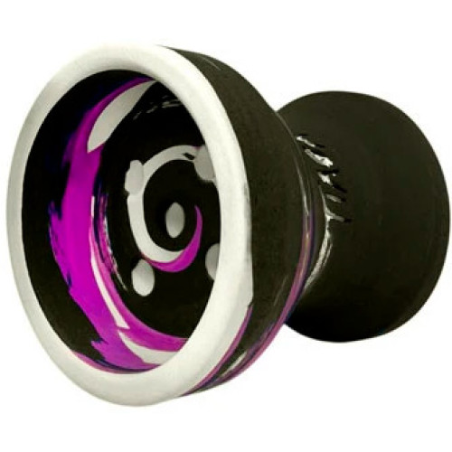 Чаша глиняная Tiaga Hookah Flash Light (Черный Фиолетовый)