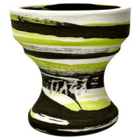 Чаша глиняная Tiaga Hookah Flash Light (Черный Зелёный)