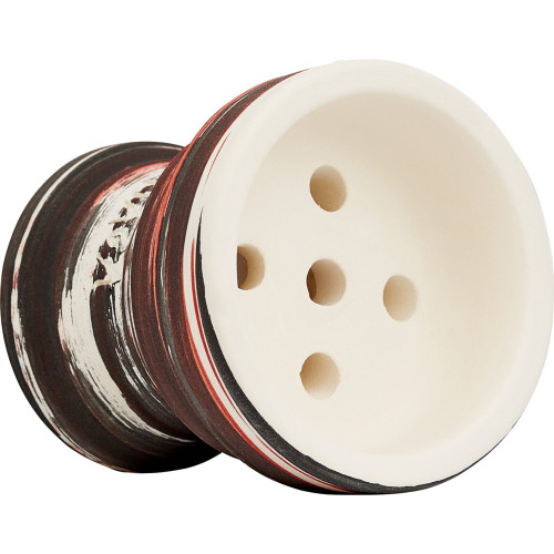 Чаша глиняная Tiaga Hookah Flash Light (Белый Красный)