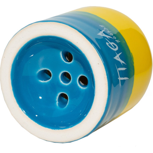 Чаша глиняная Tiaga Hookah Turka UA (Синий Желтый)