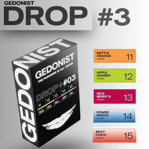 Tobacco Gedonist Drop Box № 03 (Battle Orange, Apple Granny, Nice Berry’s, Power Shock, Sexy Coco)