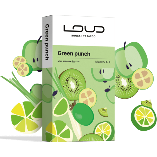 Тютюн Loud Light Green Punch (Зелений Пунш) 100 гр