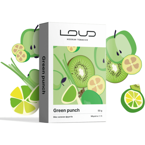 Тютюн Loud Light Green Punch (Зелений Пунш) 50 гр