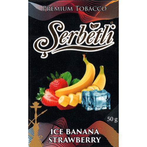 Тютюн Serbetli Ice Banana Strawberry (Лід Банан Полуниця) 50 гр