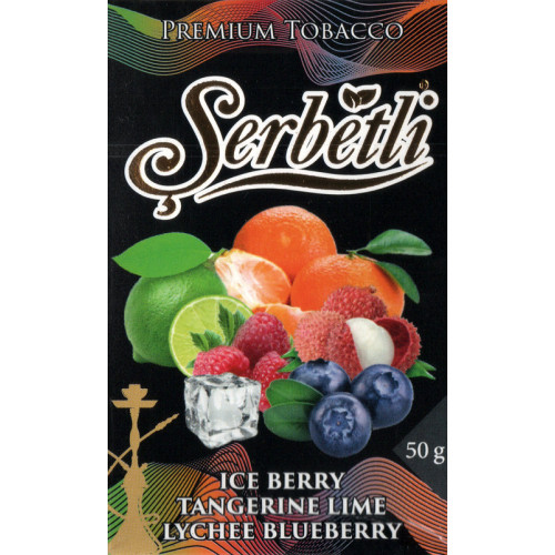 Тютюн Serbetli Ice Berry Tangerine Lime Lychee Blueberry (Лід Ягоди Мандарин Лайм Лічі Чорниця) 50 гр