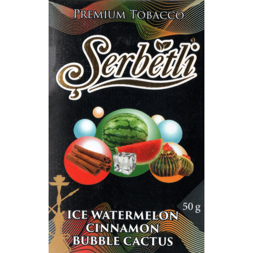 Тютюн Serbetli Ice Watermelon Cinnamon Bubble Cactus (Лід Кавун Кориця Жуйка Кактус) 50 гр