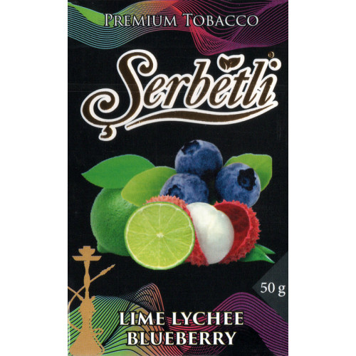 Тютюн Serbetli Lime Lychee Blueberry (Лайм Лічі Чорниця) 50 гр