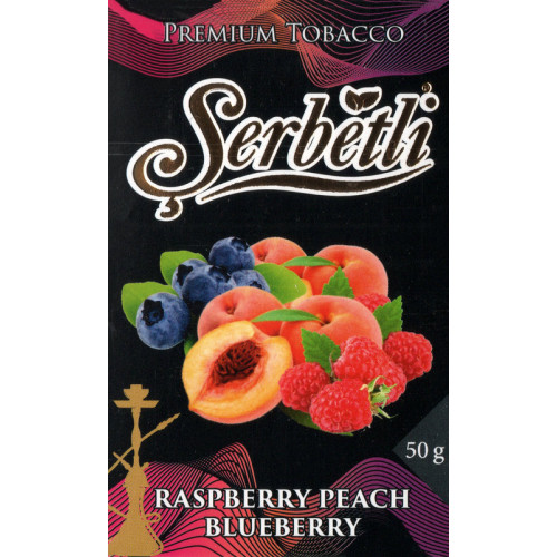 Тютюн Serbetli Raspberry Peach Blueberry (Малина Персик Чорниця) 50 гр