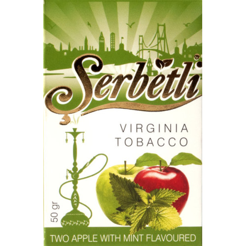Тютюн Serbetli Two Apple Mint (Подвійне Яблуко М'ята) 50 гр