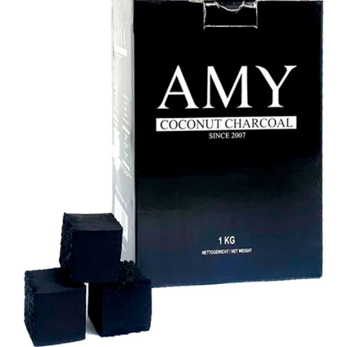 Кокосовый уголь Amy 1 кг (72 кубика) в упаковке