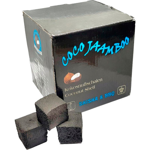 Кокосовый уголь Coco Jaamboo 1 кг (64 кубика) в упаковке