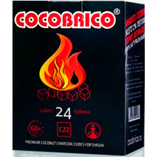 Кокосовый уголь CocoBrico C22 0.25 кг (24 кубика) в упаковке
