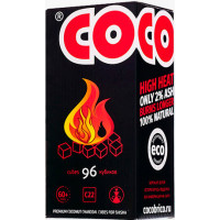 Кокосовый уголь CocoBrico C22 1 кг (96 кубиков) в упаковке