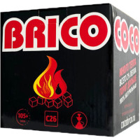 Кокосовый уголь CocoBrico C26 1 кг (64 кубика) в упаковке