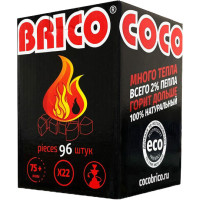 Кокосовый уголь CocoBrico X-TYPE Х22 1 кг (96 кубиков) в упаковке