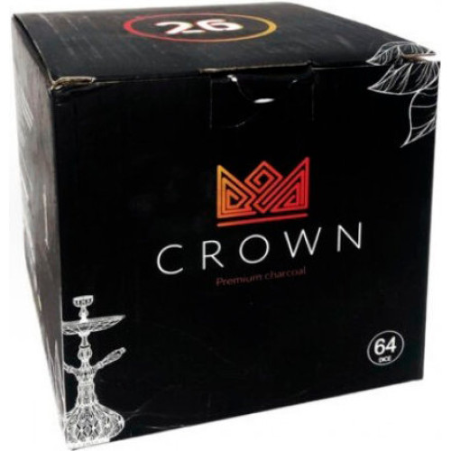 Кокосовый уголь Crown 26 1 кг (64 кубика) в упаковке