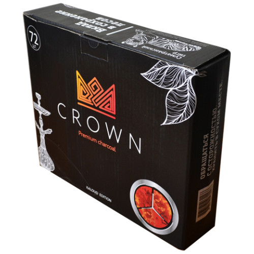 Кокосовый уголь Crown Kaloud 1 кг (72 кубика) в упаковке