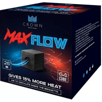 Кокосовый уголь Crown Maxflow 1 кг (64 кубика) в упаковке