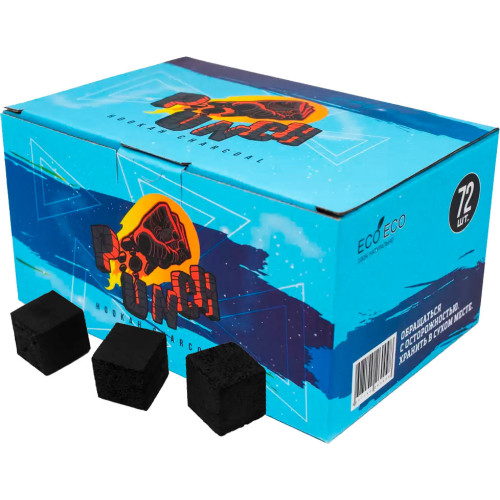 Кокосовый уголь Crown Punch 1 кг (72 кубика) в упаковке