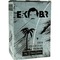 Кокосовый уголь Eskobar 1 кг (72 кубика) в упаковке