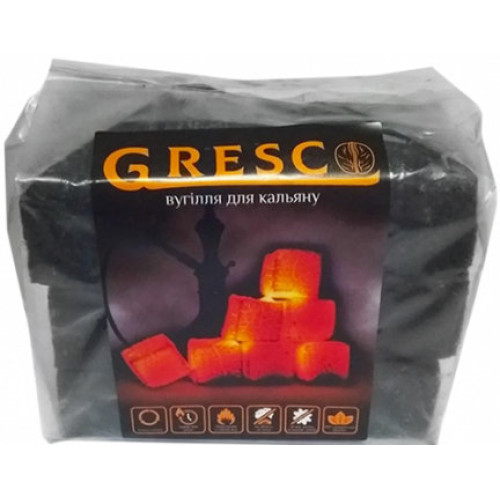 Ореховый уголь Gresco 0.5 кг (36 кубиков) в упаковке