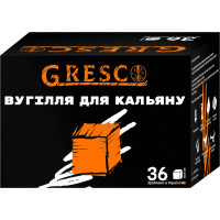 Ореховый уголь Gresco 0.5 кг (36 кубиков) в упаковке