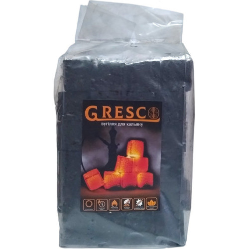 Ореховый уголь Gresco 1 кг (72 кубика) без упаковки