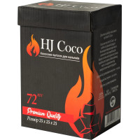 Кокосовый уголь Hj Coco 1 кг (72 кубика) в упаковке