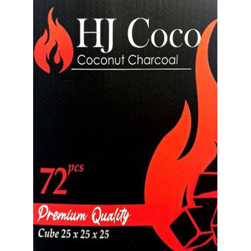 Кокосовый уголь Hj Coco 1 кг (72 кубика) в упаковке