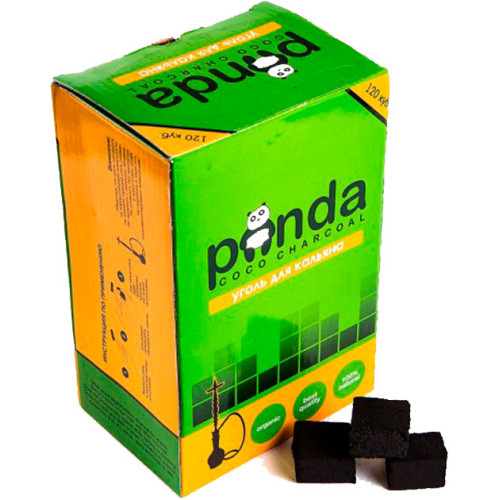 Кокосовый уголь Panda Green 1 кг (120 кубика) в упаковке
