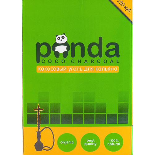 Кокосовый уголь Panda Green 1 кг (120 кубика) в упаковке