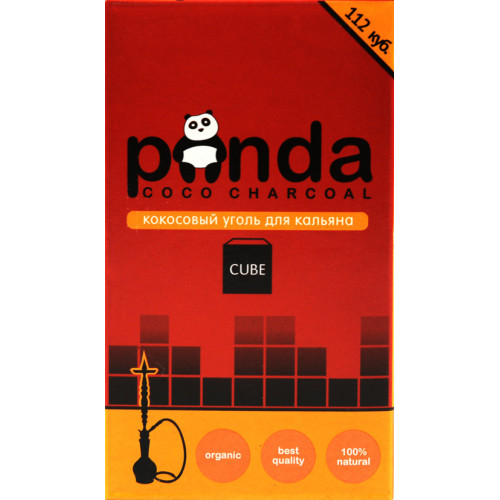 Кокосовый уголь Panda Red 1 кг (112 кубика) в упаковке
