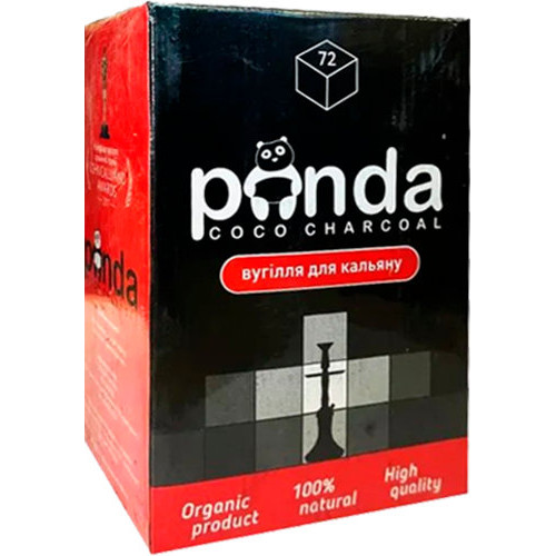 Кокосовый уголь Panda Red 1 кг (112 кубика) в упаковке