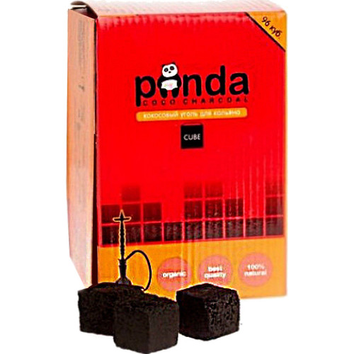 Кокосовый уголь Panda Red 1 кг (112 кубика) в упаковке