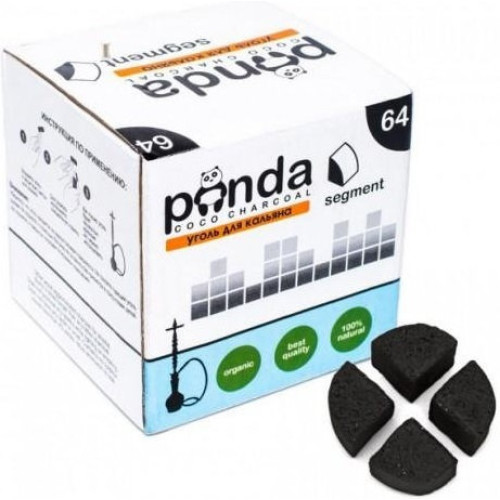 Кокосовый уголь Panda Segment 0.6 кг (64 кубика) в упаковке