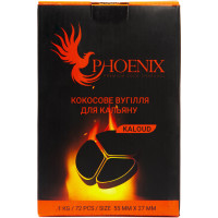 Кокосовый уголь Phoenix Kaloud 1 кг (72 кубика) в упаковке