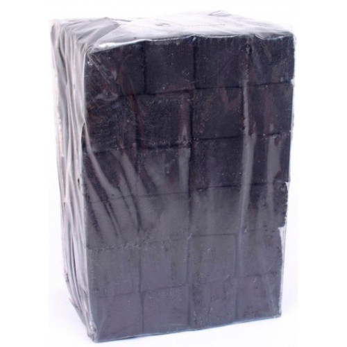 Кокосовый уголь Queen Coco 1 кг (72 кубика) в упаковке