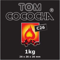 Кокосовый уголь Tom Coco C26 1 кг (64 кубика) в упаковке