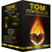 Кокосовый уголь Tom Coco Gelb 1 кг (72 кубика) в упаковке