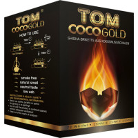 Кокосовый уголь Tom Coco Gold 1 кг (72 кубика) в упаковке